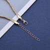 Dervivea Punk Bracelet Hammered Snake Chain Gold Chain Bangle Chunky