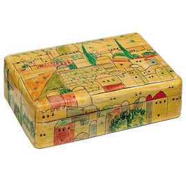 Wooden Jewelry Box - Jerusalem Natural