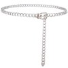GORGECRAFT Silver Chain Belt Metal Aluminum Adjustable Women Waist Chain