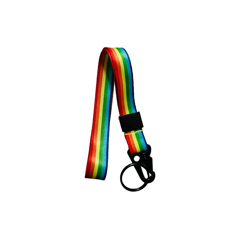 PAC Supplies Global Colourful Wrist Strap Lanyard With Keyring -