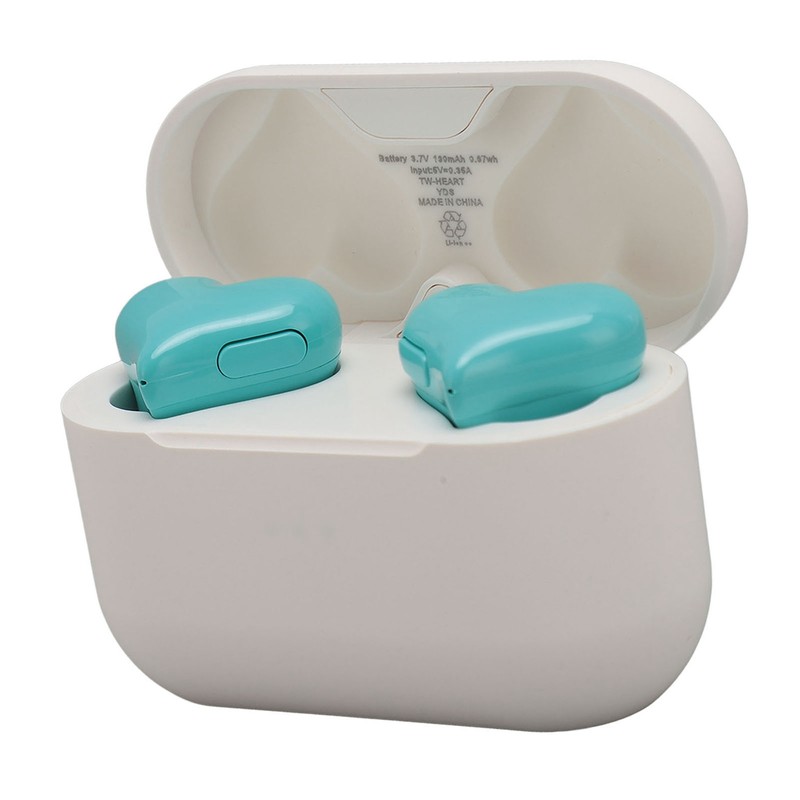 Heart Shaped Wireless Earbuds HIFI Stereo Sound Waterproof Bluetooth 5.3