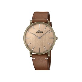 Lotus 18783/2 Men's Analogue Quartz Watch with Leather Strap, brown, Strap.