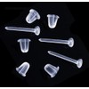 Clear Earring Backs Plastic Safety Rubber Backs Stud Bullet Earring