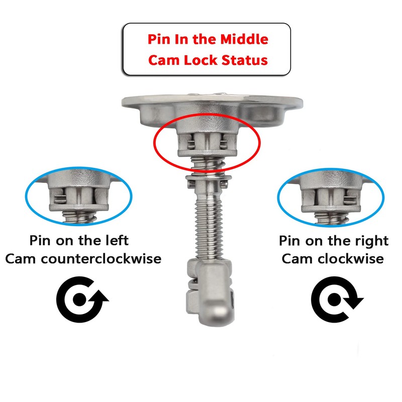 YUSOVE Boat Cam Latch 316 Stainless Steel Floor Buckle Hatch