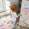 YOTNUS 110 Pcs Easter Bunny Footprint Stickers for Floor, Peel