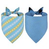Agroon Dog Bandanas Small 2PCS, Summer Blue Boy Scarf, Durable