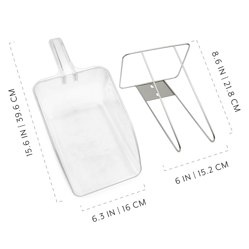 Darware Commercial Ice Scoop with Metal Holder, 7-Cup Capacity (58