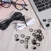 150 Pieces 0.5 Inch Small Elastic Silicone Rubber Bands Black