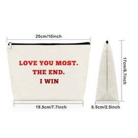 Sazuwu Love You Most Gifts Travel Makeup Bags Cosmetic Organizer Bag Girlfriend Gifts from Boyfriend Womens Birthday Gifts for Wife Couple Gifts for Her Valentines Day Gift for Girlfriend