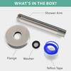 Voolan Shower Arm with Flange, Ceiling Mounted Fixed Shower Pipe,