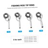 Kisangel 16pcs Stainless Steel Fishing Rod Guide Rings Set with