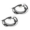 TIDRADIO Walkie Talkies Earpiece with Mic G Shape 2 Pin