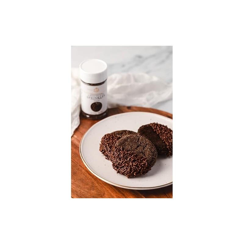India Tree Natural Chocolate Sprinkles, 6 oz | Vegan, Non-GMO