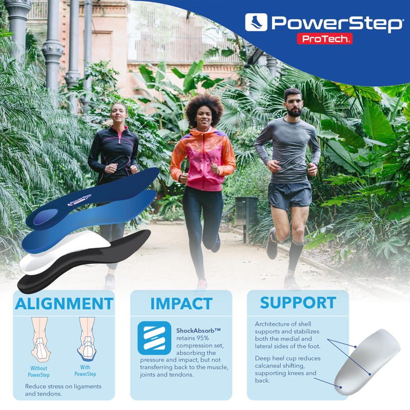 Powerstep Protech Control Pro Plantillas 6-6.5 Hombres / 8-8.5 Mujeres