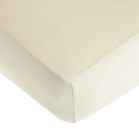 American Baby Company 100% Natural Cotton Fitted Crib Sheet 52" x 28" - Soft, Breathable, Hypoallergenic & Gentle Toddler Bed Sheet, Ecru, Neutral for Boys & Girls