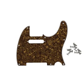 ROZILO 8 Hole Tele Pickguard Pick Guard Scratch Plate for Telecaster USA/Mexican Fender Gold Pearl