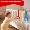 Rindion 3PCS Baby Pull Up Rings, Standing Walker Exercises Assistant