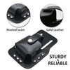MOCOST Leather Tape Measure Holder, Black, 6.7 x 4.3 Inches,