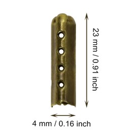 Tupalizy 30PCS Aglets for Shoelaces Repair Metal Shoe Lace Ends Tips Head Replacement for Paracord Hoodies Sneakers Canvas Boots Shoestrings Sweatshirt Strings DIY Shoelace Repairing, 4x23mm, Bronze