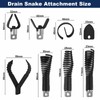 9Pcs Drain Snake Drill Attachment Cutter and Auger Set for
