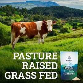 Aspen Naturals Grass Fed Beef Gelatin Powder. Pasture Raised, Grass-Fed Gelatin,