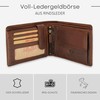 Baur Men's Genuine Leather Wallet with RFID Protection, Landscape Format,