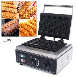 WOHAIPA Commercial Waffle Stick Maker, 1550W Waffle Baker Machine with Temperature and Time Control, Efficient Heating, Easy to Clean, for Restaurants, Cafes, and Snack Shops