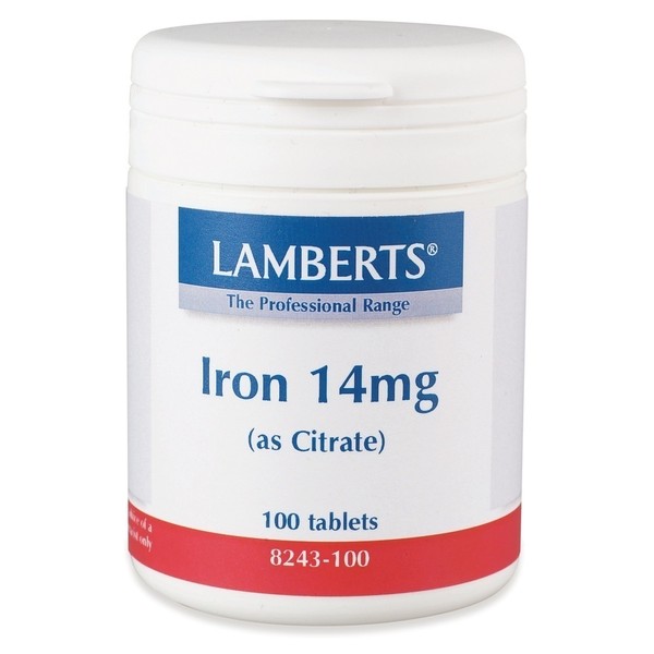 Lamberts Iron 14mg, 100 Tablets