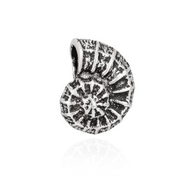 NKlaus 10303 Nautilus Shell Harp Pendant 925 Silver 13 x 5 mm Silver Pendant Amulet, Silver