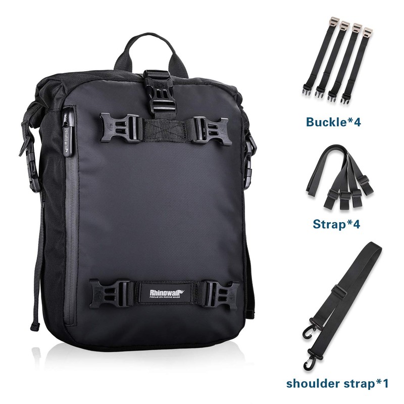 Rhinowalk Motorcycle Saddle Bag Waterproof Rear Rack Pannier Multi-Functional Trunk