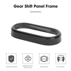 Car Gear Shift Panel Frame Cover Trim Interior Accessories for Jeep Wrangler JK JKU Rubicon Sahara Sport 2/4 Door 2007-2010 (Carbon Fiber Grain)