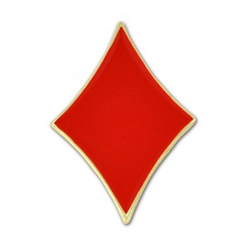 PinMart Red Diamond Playing Card Suit Enamel Lapel Pin