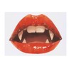 'Vampire Lips' Temporary Tattoo - Water Resistant, Skin-Safe, Non-Toxic Transfer