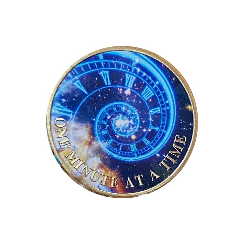 Time Spiral Universe One Minute at A Time Medallion Serenity