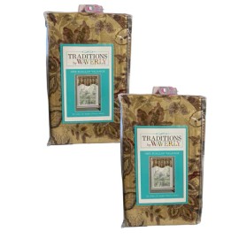 Waverly (LOT 2) Traditions by WAVERLY -Navarra Antique- Valance Scallop Curtain