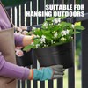 5 Pcs Iron Hanging Flower Pots 11 Inch Hanging Planters