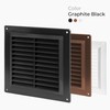HVAC OV 4 x 4 Inch (Duct Opening Size) Black