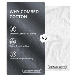 COLORFULLEAF Men's 100% Cotton Pajamas Set Button Down Pajamas for Men Long Sleeve Mens Loungewear Sets with Pockets(Grey L)