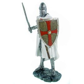 Joh. Vogler GmbH German Crusader with Shield and Sword Knight Crusade Faith Decorative Sculpture