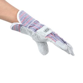 Mikel's GCL-2 Guantes para Trabajo de Carnaza con Loneta
