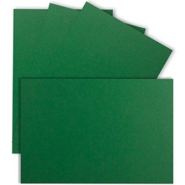 75 x Single Cards DIN A7 10.5 x 7.3 cm 240 g/m² Dark Green – Blank Mini Cards Ideal for DIY Gift Tags, Name Cards & Business Cards