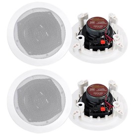 Pyle Home 4) New PYLE PRO PDIC61RD 6.5'' White 400W 2-Way In-Ceiling/Wal