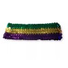 MGC Sequin Mardi Gras Elastic Headband Purple Green Gold