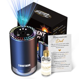 Dad Birthday Gifts for Dads - Auto On/Off Car Diffuser Dads Tech Gift, Smart Car Air Freshener with 7-Color Star Light Father Gift - Best Dad Ever Gifts (Cologne)