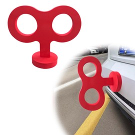 povtii Car Wind Up Key Sticker, 3D Clockwork Wind Up Key, Cute Sticker Wind Up Rolling Key for Car Back and Roof Decoration, Turn Key Clockwork Auto Exterior Sticker, Car Accessories (Red)