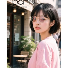 Joopin Men's Sunglasses, Polarized Round, Round, Polarized Lenses, UV 400 Protection, UV Protection, Lightweight, Fishing, Driving, Climbing, [B9] Gold/Light Pink