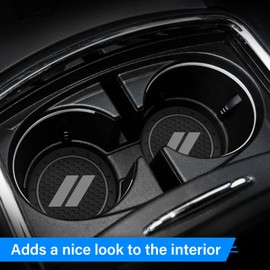 REMOCH Cup Holder Inserts for Dodge Accessories Charger Challenger Durango SRT Dart Journey Non-Slip Cup Coaster Mats Center Console Liners Trim (2.75 Inch, Gray)
