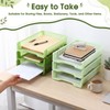 Bokon Sage Green 6 Pack Classroom Turn in Trays, Stackable