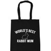 Hippowarehouse World's best rabbit mum Tote Shopping Gym Beach Bag