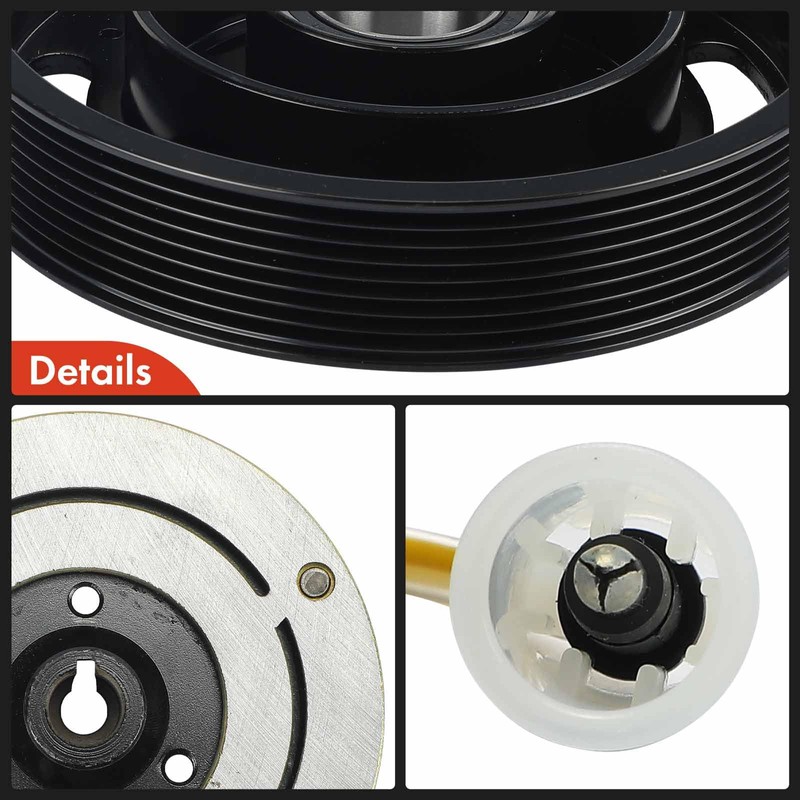 A-Premium Air Conditioner AC Compressor Clutch Kit Compatible with Volvo